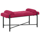 Knappet bænk med puder med pude Vinrød 110 x 40 x 46 cm Velour