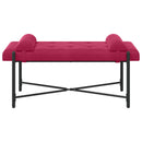 Knappet bænk med puder med pude Vinrød 110 x 40 x 46 cm Velour