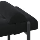 Knappet bænk med puder med pude Sort 110 x 40 x 46 cm Velour