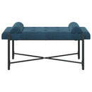 Knappet bænk med puder med pude Blå 110 x 40 x 46 cm Velour