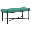 Knappet bænk med puder med pude Turkis 110 x 40 x 46 cm Velour