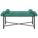 Knappet bænk med puder med pude Turkis 110 x 40 x 46 cm Velour