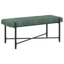 Knappet bænk med puder med pude Havgrøn 110 x 40 x 46 cm Velour