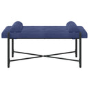 Knappet bænk med puder Politi blå 110 x 40 x 46 cm Velour