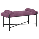 Knappet bænk med puder med pude Lilla 110 x 40 x 46 cm Velour