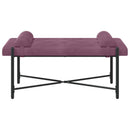 Knappet bænk med puder med pude Lilla 110 x 40 x 46 cm Velour