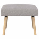 bænk Ensfarvet Lysegrå 60 x 40 x 45 cm Bouclé