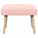 bænk Ensfarvet Lyserød 60 x 40 x 45 cm Bouclé