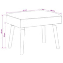 bænk Ensfarvet Lyserød 60 x 40 x 45 cm Bouclé