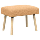 bænk Ensfarvet Beige 60 x 40 x 45 cm Bouclé