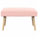 bænk Ensfarvet Lyserød 80 x 40 x 46 cm Bouclé
