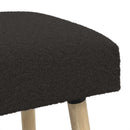 bænk Ensfarvet Sort 80 x 40 x 46 cm Bouclé