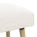bænk Ensfarvet Cremefarvet 110 x 40 x 46 cm Bouclé
