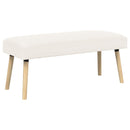 bænk Ensfarvet Cremefarvet 110 x 40 x 46 cm Bouclé