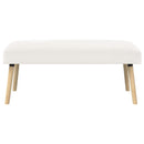 bænk Ensfarvet Cremefarvet 110 x 40 x 46 cm Bouclé