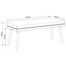 bænk Ensfarvet Cremefarvet 110 x 40 x 46 cm Bouclé