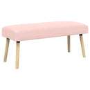 bænk Ensfarvet Lyserød 110 x 40 x 46 cm Bouclé