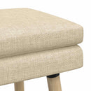 Dobbeltlagret bænk Cremefarvet 60 x 40 x 46 cm Stof