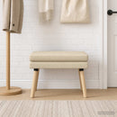 Dobbeltlagret bænk Cremefarvet 60 x 40 x 46 cm Stof