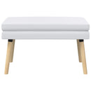 Dobbeltlagret bænk Hvid 80 x 40 x 47 cm Stof