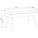 Dobbeltlagret bænk Lyserød 80 x 40 x 47 cm Stof
