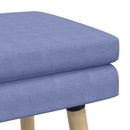 Dobbeltlagret bænk Jeans blå 80 x 40 x 47 cm Stof