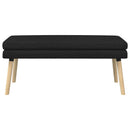 Dobbeltlagret bænk Sort 110 x 40 x 47 cm Stof