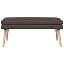 Dobbeltlagret bænk Mørk Brun 110 x 40 x 47 cm Stof