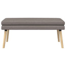 Dobbeltlagret bænk Gråbrun 110 x 40 x 47 cm Stof