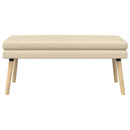 Dobbeltlagret bænk Cremefarvet 110 x 40 x 47 cm Stof