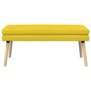 Dobbeltlagret bænk Lys Gul 110 x 40 x 47 cm Stof