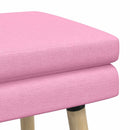 Dobbeltlagret bænk Lyserød 110 x 40 x 47 cm Stof