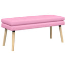 Dobbeltlagret bænk Lyserød 110 x 40 x 47 cm Stof