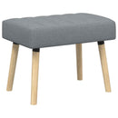 Kanalpuddet Bænk Lysegrå 60 x 40 x 45 cm Stof