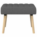 Kanalpuddet Bænk Mørkegrå 60 x 40 x 45 cm Stof