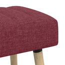 Kanalpuddet Bænk Vinrød 60 x 40 x 45 cm Stof