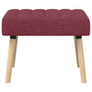 Kanalpuddet Bænk Vinrød 60 x 40 x 45 cm Stof