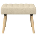 Kanalpuddet Bænk Cremefarvet 60 x 40 x 45 cm Stof
