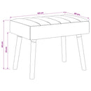 Kanalpuddet Bænk Cremefarvet 60 x 40 x 45 cm Stof