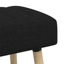 Kanalpuddet Bænk Sort 80 x 40 x 46 cm Stof