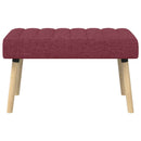 Kanalpuddet Bænk Vinrød 80 x 40 x 46 cm Stof