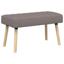 Kanalpuddet Bænk Gråbrun 80 x 40 x 46 cm Stof