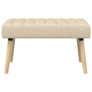 Kanalpuddet Bænk Cremefarvet 80 x 40 x 46 cm Stof