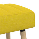 Kanalpuddet Bænk Lys Gul 80 x 40 x 46 cm Stof