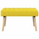 Kanalpuddet Bænk Lys Gul 80 x 40 x 46 cm Stof