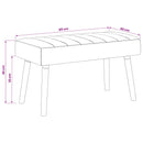 Kanalpuddet Bænk Lyserød 80 x 40 x 46 cm Stof
