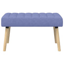 Kanalpuddet Bænk Jeans blå 80 x 40 x 46 cm Stof