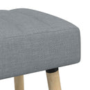 Kanalpuddet Bænk Lysegrå 110 x 40 x 46 cm Stof