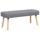 Kanalpuddet Bænk Lysegrå 110 x 40 x 46 cm Stof