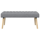 Kanalpuddet Bænk Lysegrå 110 x 40 x 46 cm Stof